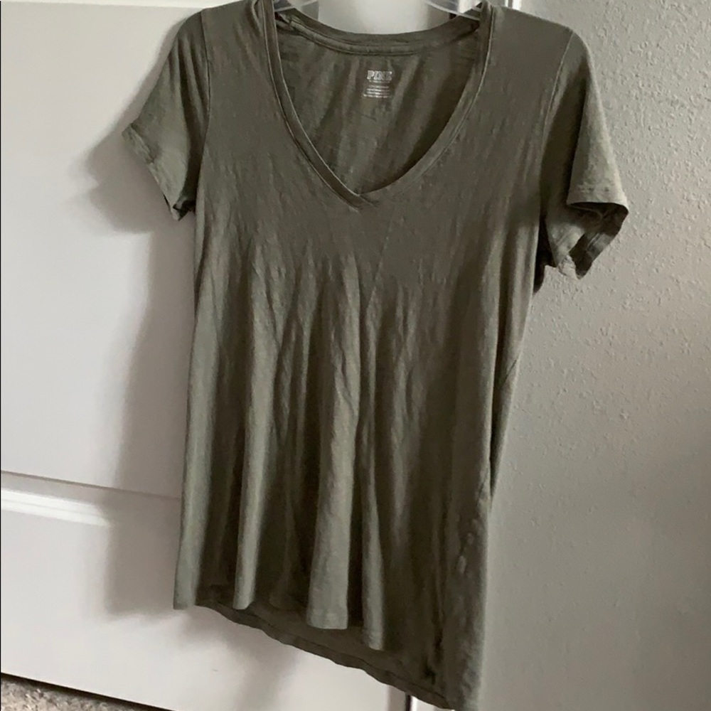 Pink V neck tee